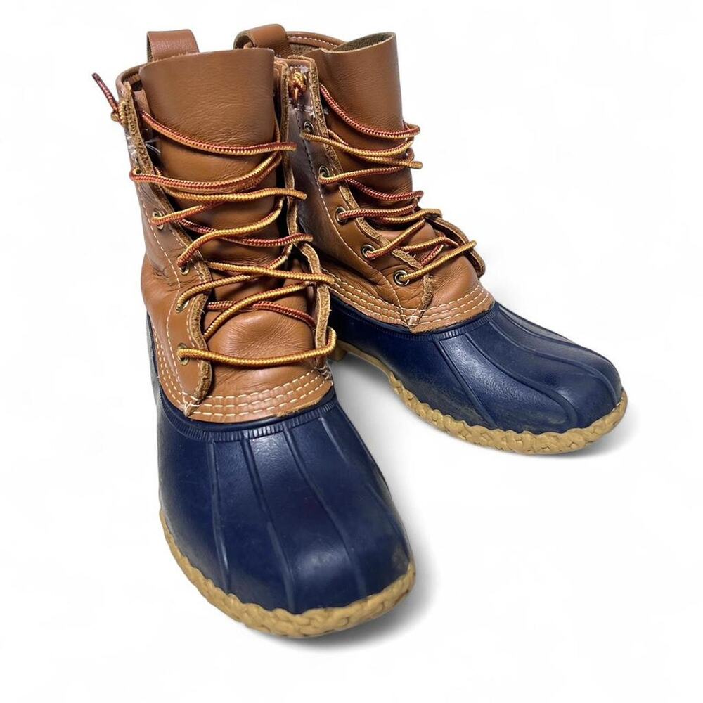 L.L. Bean Vintage USA Made Maine Hunting Shoe Blue Duck Boot Womens 7
